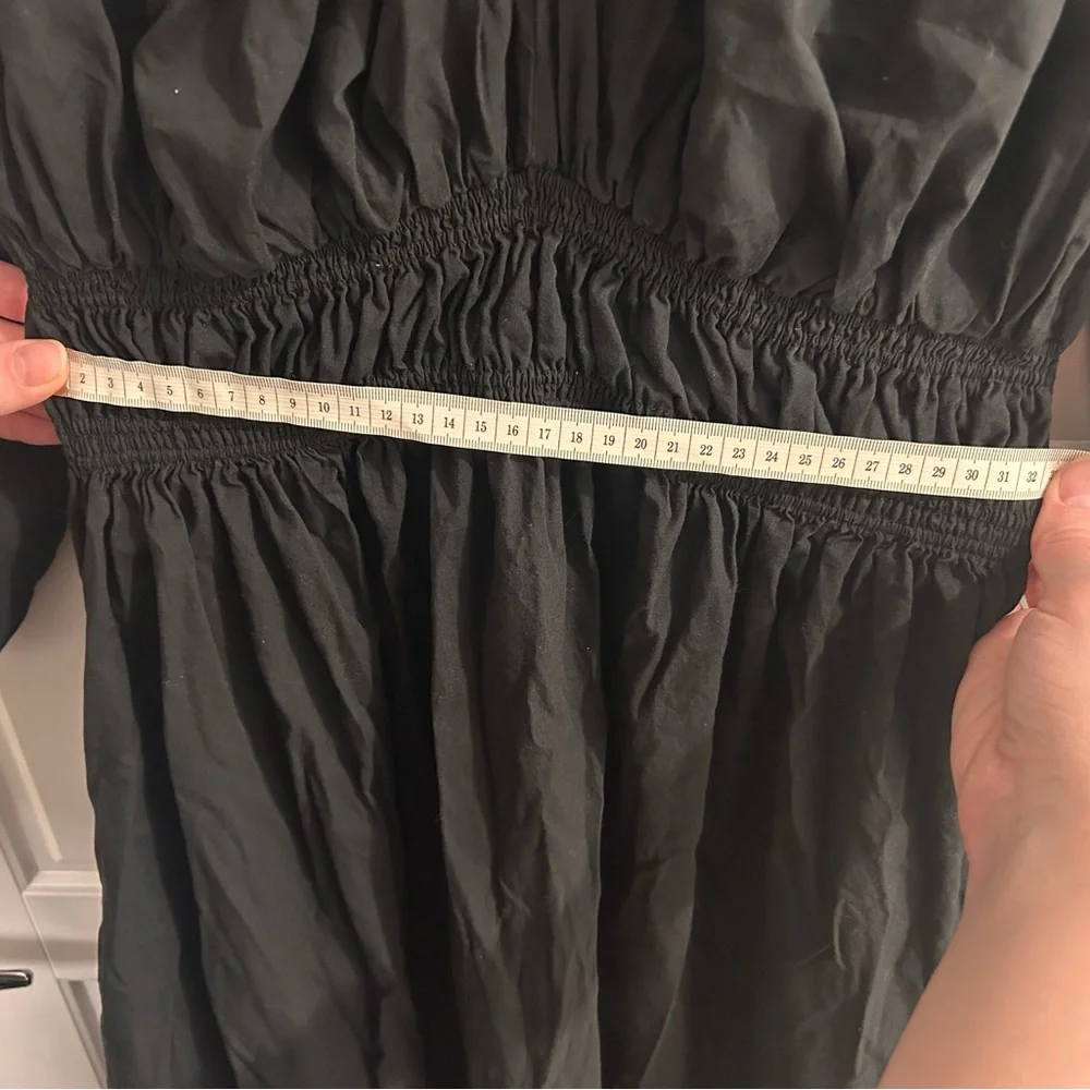 Madewell V neck balloon sleeve maxi Black Long Sleeve Dress - Picture 10 of 12